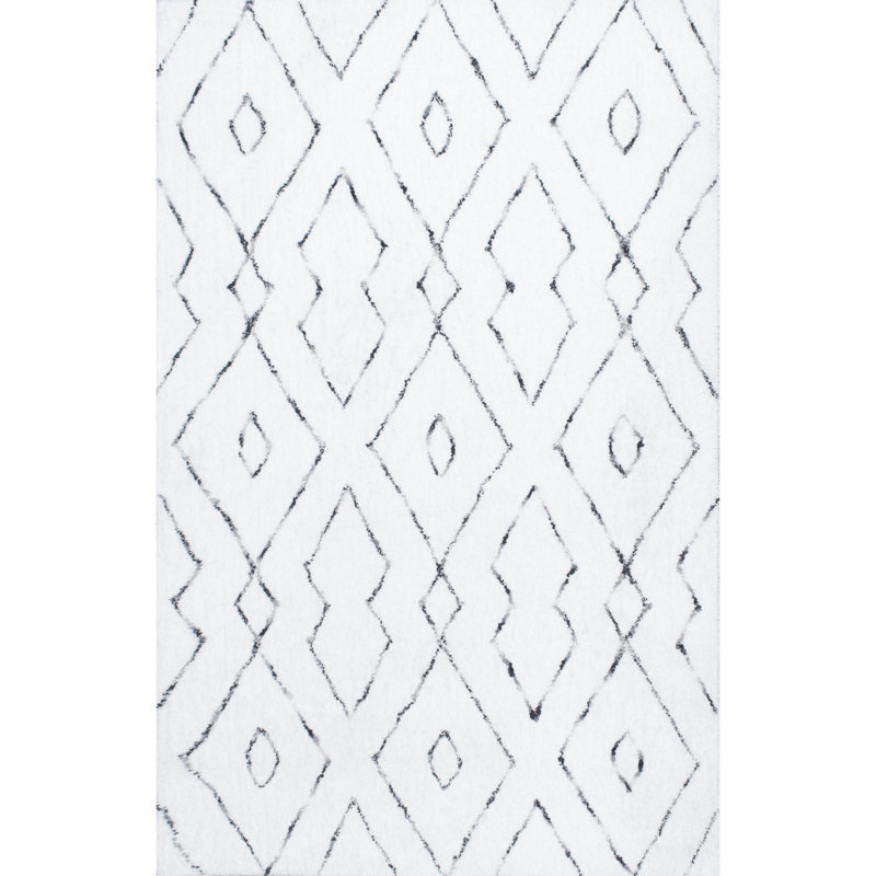 Tapis blanc moelleux Sofie, Rectangle 3 pi x 5 pi