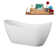 67" Streamline Soaking Freestanding Tub and Tray With Internal Drain