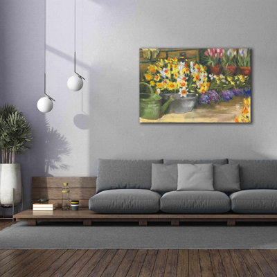 «Aarthi Spring Daffodils On Canvas» par Carol Rowan, reproduction