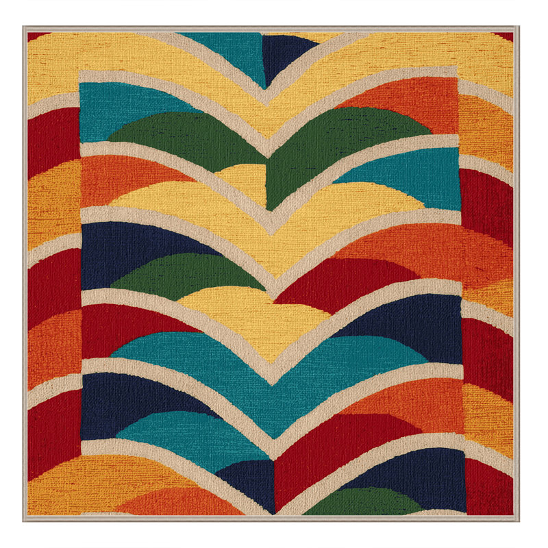  Tapis hawaïen à arc-en-ciel lavable, Carré 4 pi