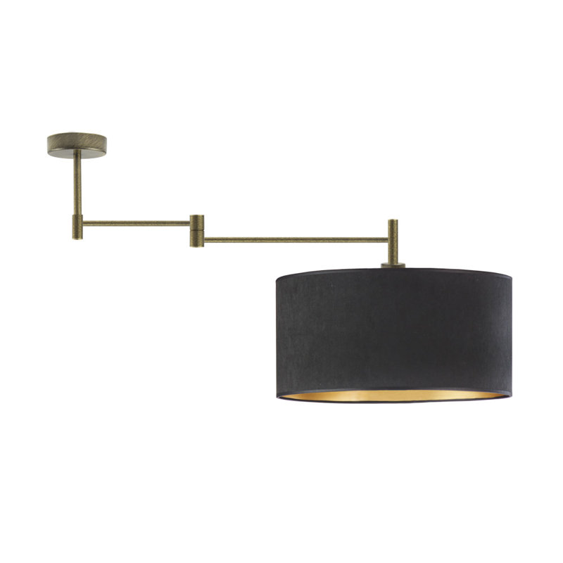 Iver Swing Arm Sconce, Bronze, Black