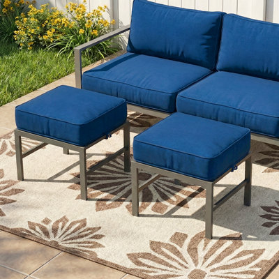 Arusha Fully Assembled Outdoor Ottoman with Cushion