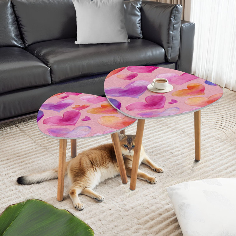 Ensemble de 2 tables basses gigognes Triangle