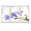 Fleurs bleues bleues - 3 pièces, peinture sur toile-1321654792-1321655284