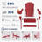 Folding Adirondack Chair, SGS Tested, Wooden Textured with Cup Holder, Heavy All-Weather HDPE Comfortable Set Poolside Backyard Lawn-124432766