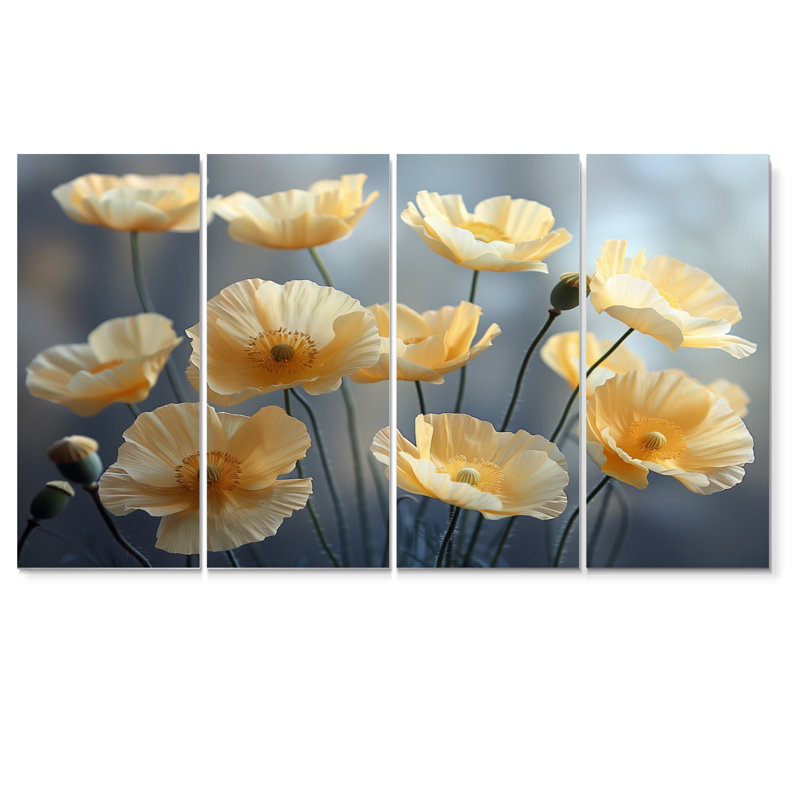 Eshan - coquelicots, ensemble d'art sur toile, H 28 po x l 48 po