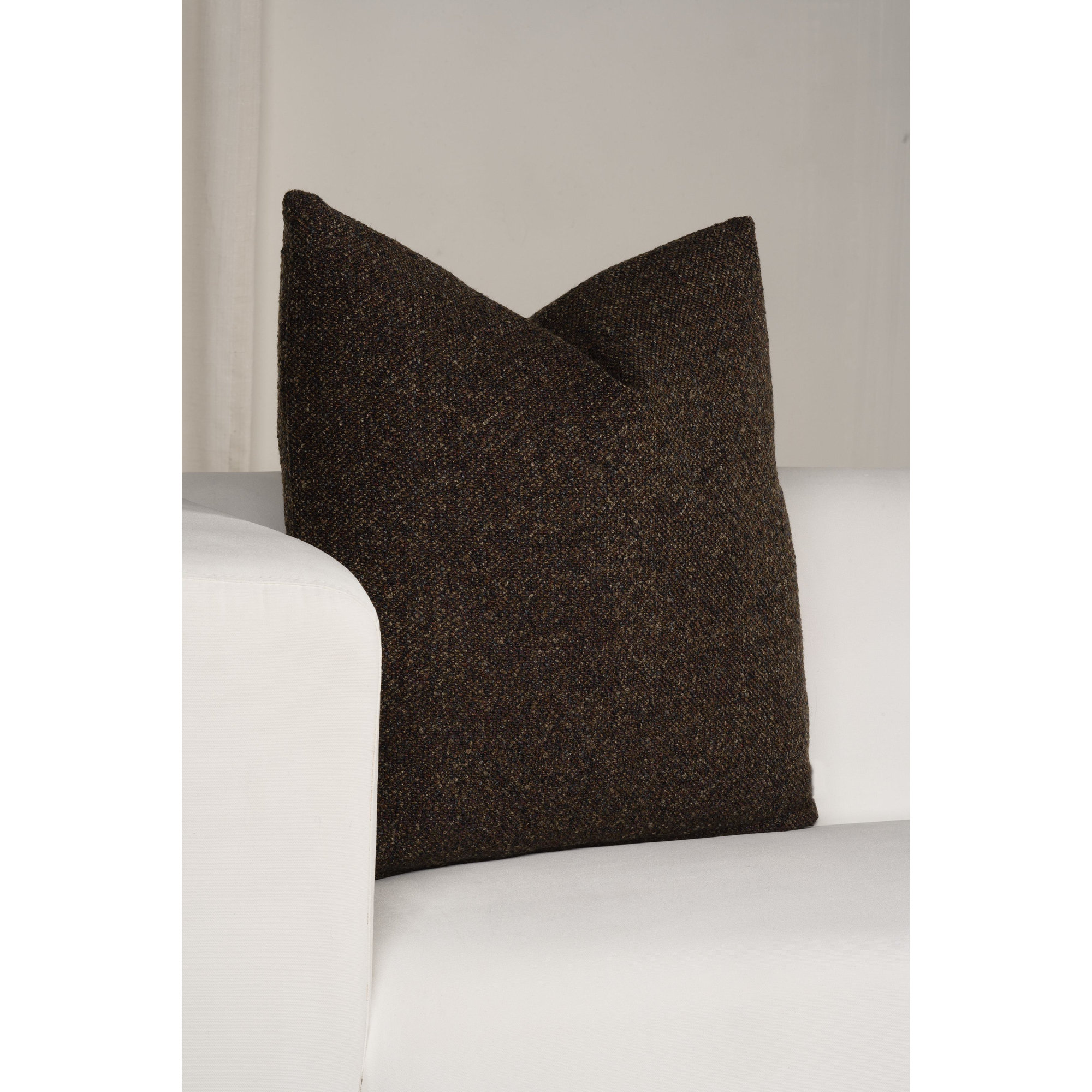 Eevi Hazelnut 20" x 20" Throw Pillow, 
Square 22", Brown, Polyester