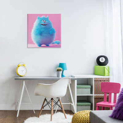 Drôle de chat bleu sur toile par RB