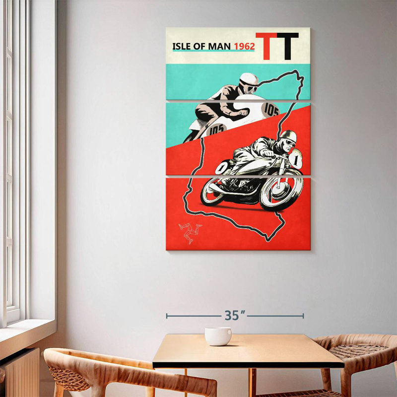 Mehar Isle Of Man TT 1962, 65" H x 42" W