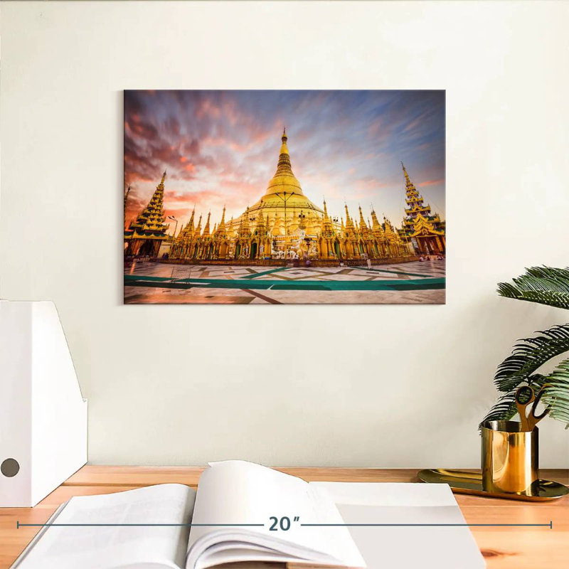 Pagode Shwedagon, Myhara, H 8 po x l 12 po