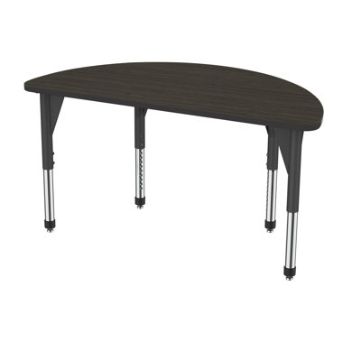 Premier Series Adjustable Half-circle 3 Students Activity Table