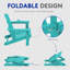 Chaise Adirondack pliante Ayanda en PEHD avec porte-gobelet double (ensemble de 2)-167410479