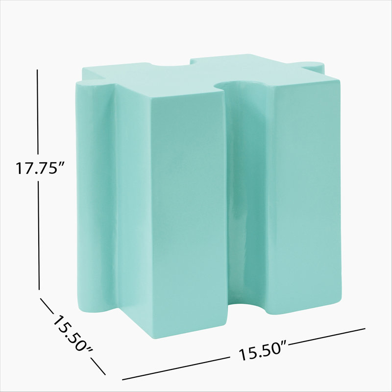 Table de bout, petite table d'appoint, table d'appoint pour l'intérieur et l'extérieur, H 17,75 po x l 15,5 po x P 15,5 po, 1