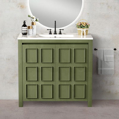 Meuble-lavabo 36 po avec lavabo en céramique