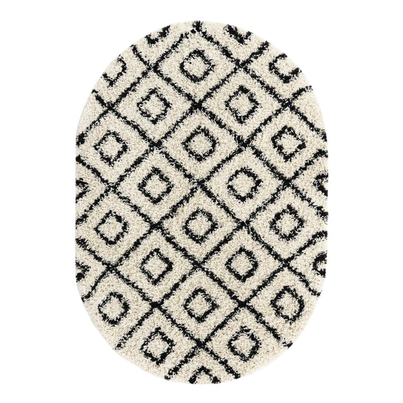 Attore Geometric Indoor Rug, Oval 4' x 6'