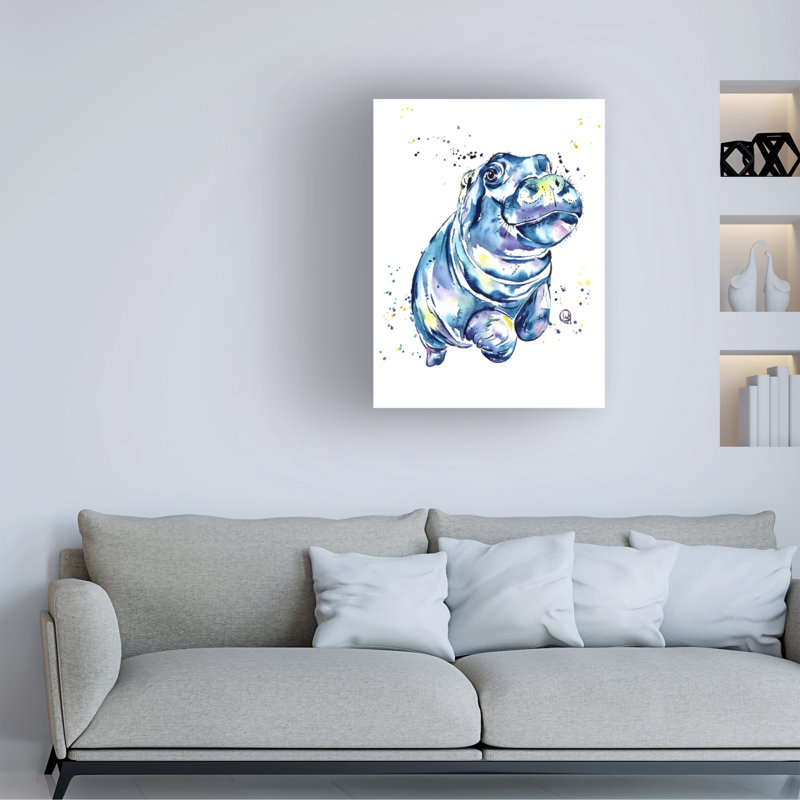 Art sur toile Lisa Whitehouse Hippo, H 32 po x l 24 po