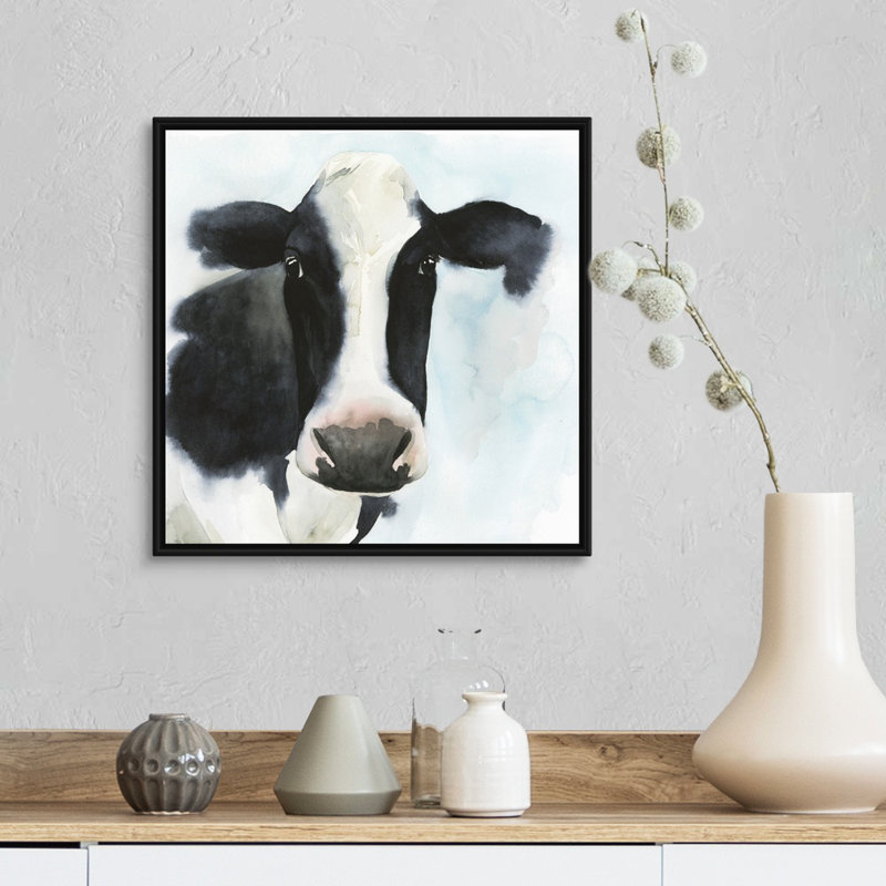 Art mural sur toile Farmhouse Friend II, H 18 po x l 18 po x P 2 po, Toile avec cadre noir