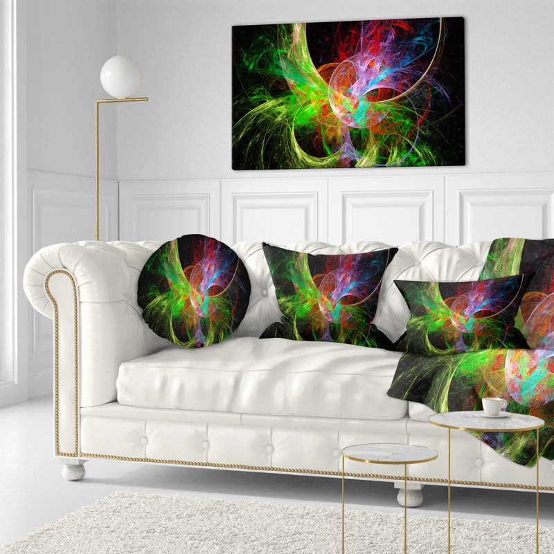 Oversized Multicolor Abstract Fractal Canvas Art Print
