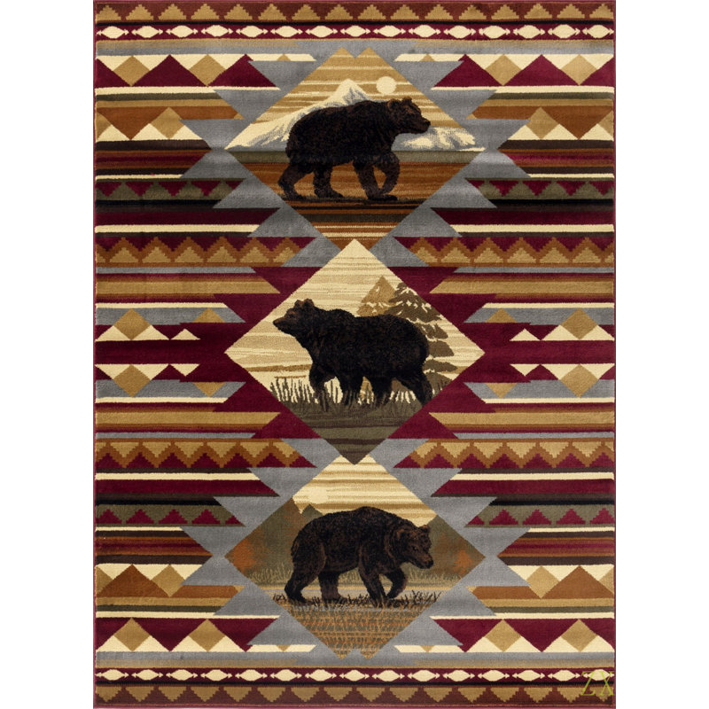 Nature's Nest7 Ft. 10 In. X 10 Ft. 3 In. Lodge Area Rug, Rectangle 7'10" x 10'3"