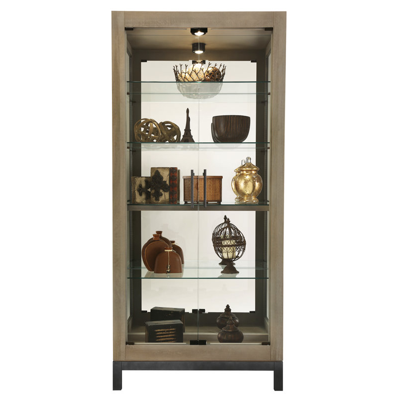 Quinn V Lighted Curio Cabinet