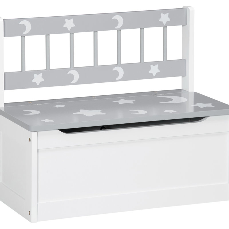 Essential - Gray Storage Bench With Ample Gray, 23.5" L X 11.75" W 19.75" H Dimensions