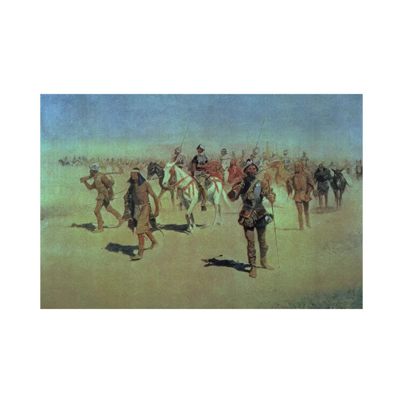 Francisco Vasquez De Coronado Making His Way Across New Mexico, 1905 by Frederic Remington - Wrapped Canvas Painting