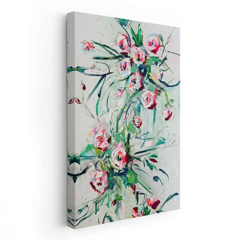 Fleurs sauvages - reproduction d'art sur toile, H 18 po x l 12 po