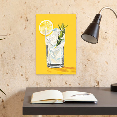 Lemon Rosemary Refresher Classic Retro Vintage Coastal Fruit Wall Art