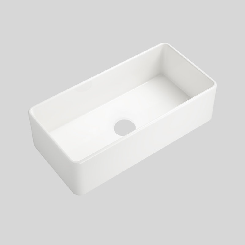 Évier de cuisine de ferme, Blanc, H 10 po x L 36 po x l 18 po