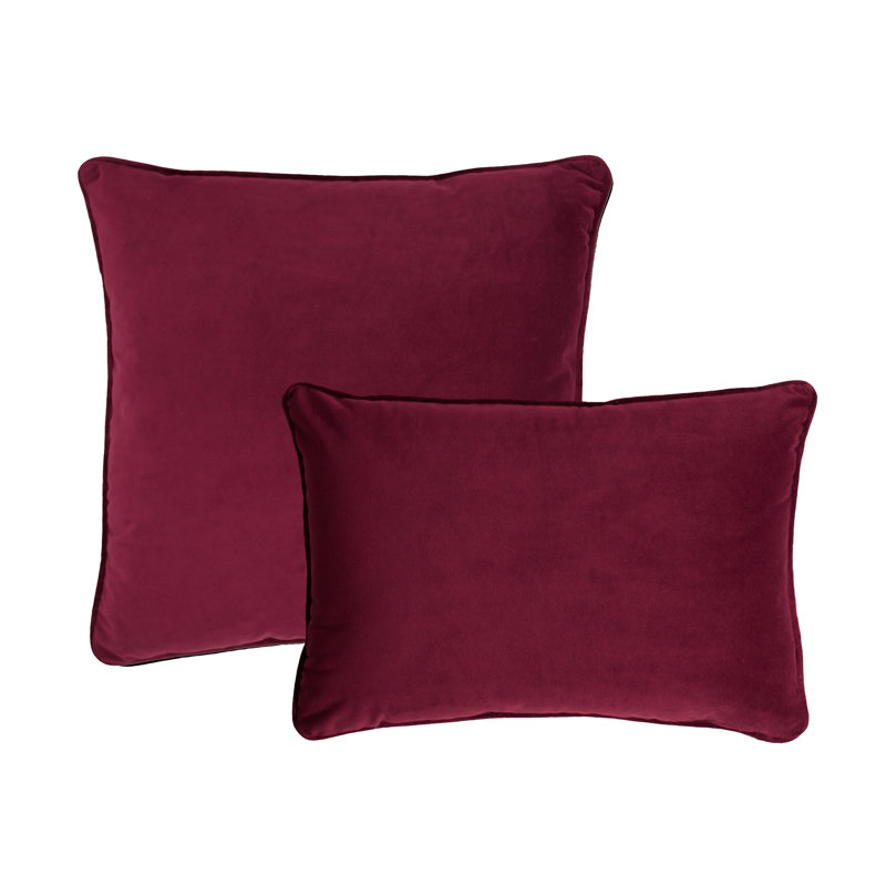 Velvet Reversible Throw Pillow, Windsor Wine