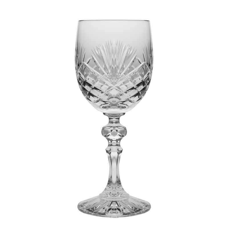 Majestic Crystal 6oz. Crystalized Wine Glass Set of 6