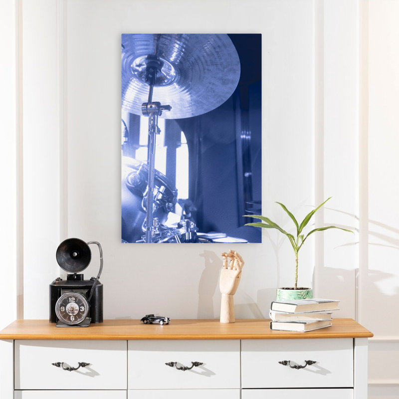 Drum Set Cymbal Modern Modern Cityscape Photography, 24" H x 16" W