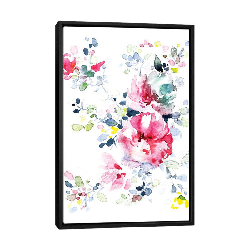 Bloom, impression sur toile tendue, H 26 po x l 18 po x P 1,5 po, Toile avec cadre flottant noir, Pas de tapis
