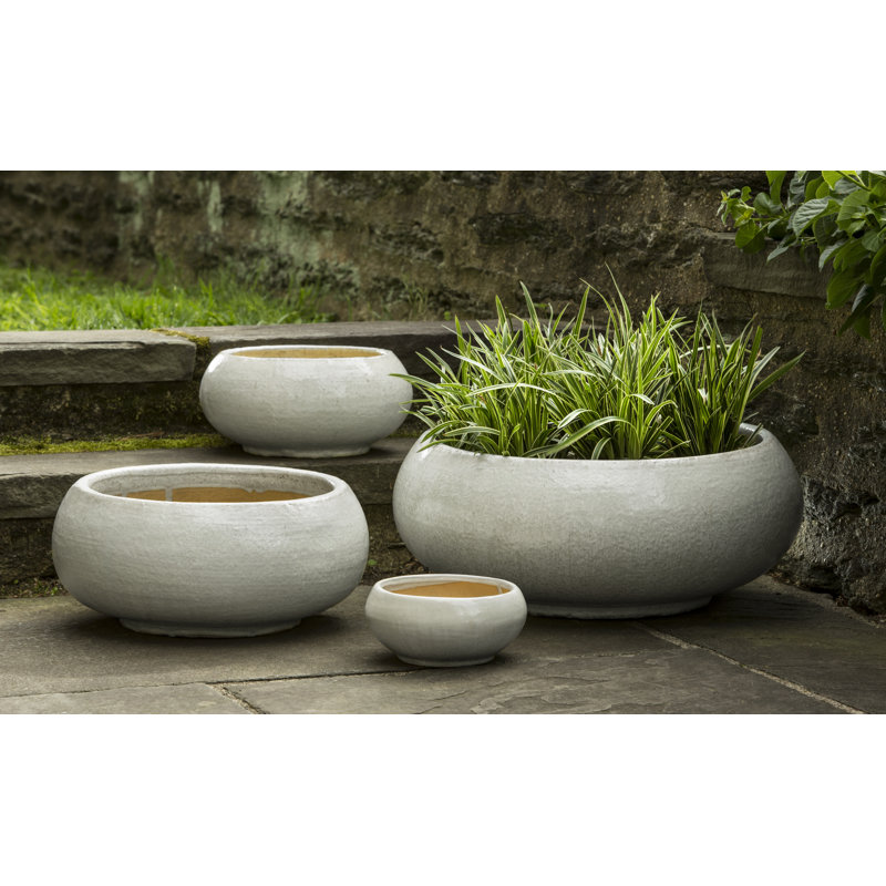 Ensemble de pots à fleurs en terre cuite 4 pièces Atzi, Perle antique