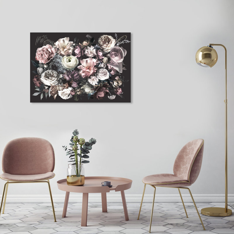 Elizabeth Elizabeth Flowers - Impression sur toile, H 24 po x l 36 po, Toile tendue