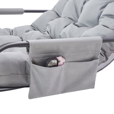 Chaise berçante avec fauteuil coulissant inclinable rembourré en cuir technique très large, fauteuil d'appoint moderne pour le salon, la chambre de bébé et la chambre à coucher