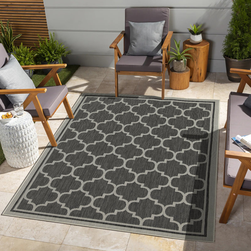 Ensoleillé 5 pi. 3 po X 7 pi 3 po Tapis intérieur / extérieur