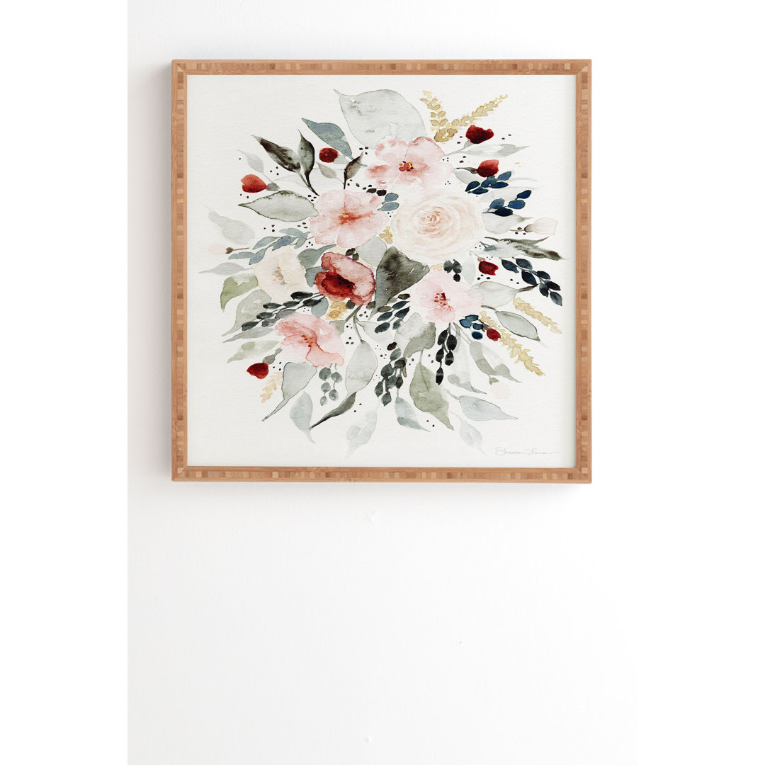 " Loose Watercolor Bouquet " by Shealeen Louise Society6 Mat 