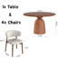 Bois massif Coralie + 4 chaises