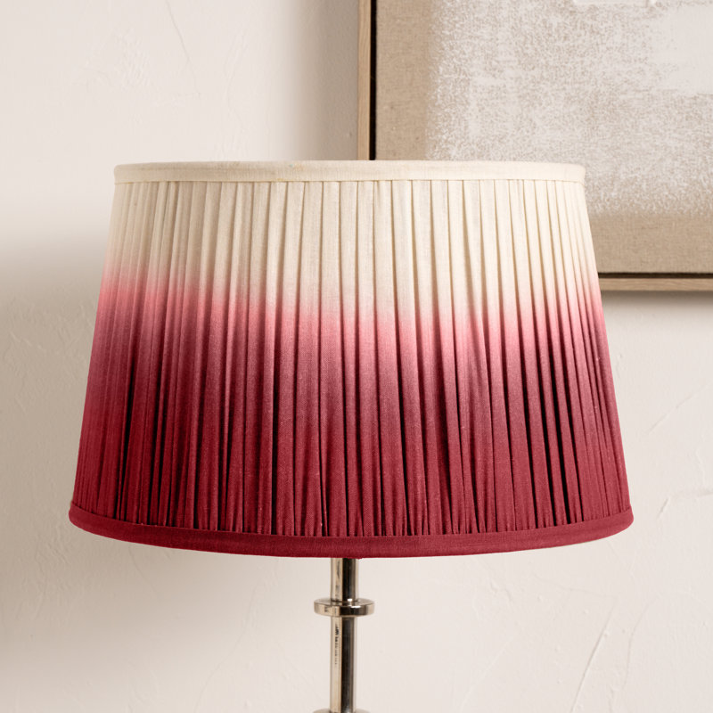 20 cm Cotton Empire Lamp Shade, Red, 15cm H x 25cm W x 25cm D