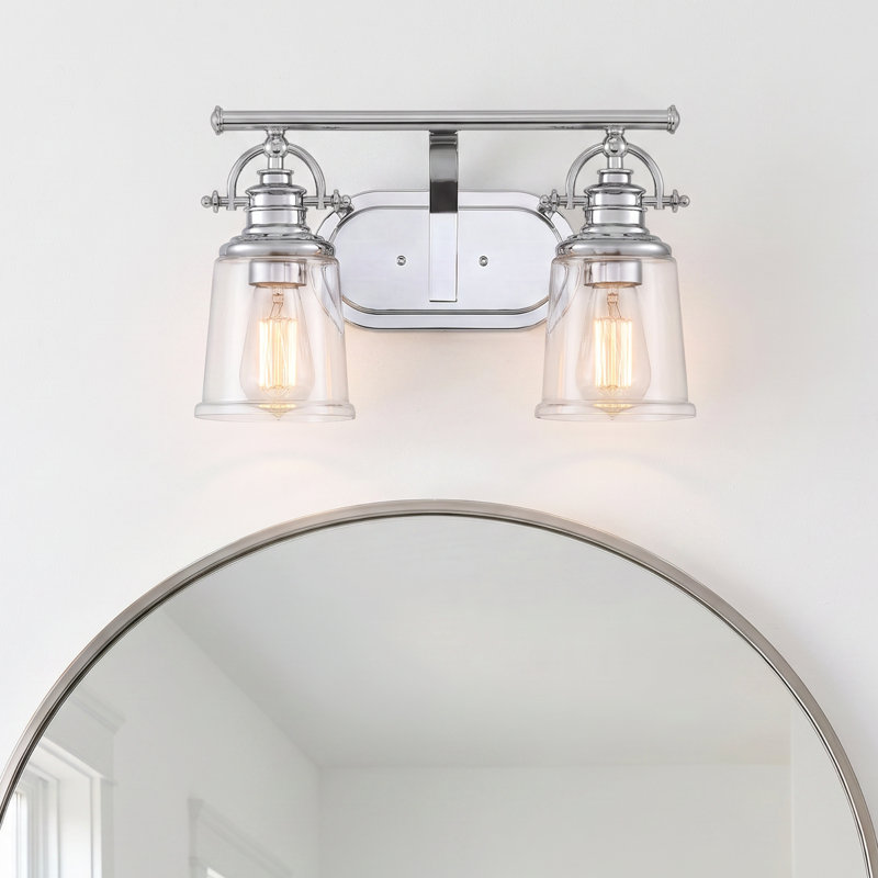 Grant 2-Light Polished Chrome Vanity Light