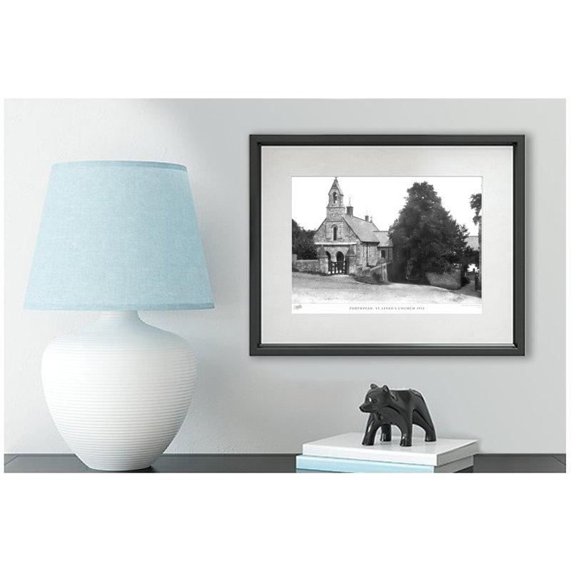 Porthpean, St Levans Church 1912 - Single Picture Frame Print, 40cm H x 50cm W x 2.3cm D