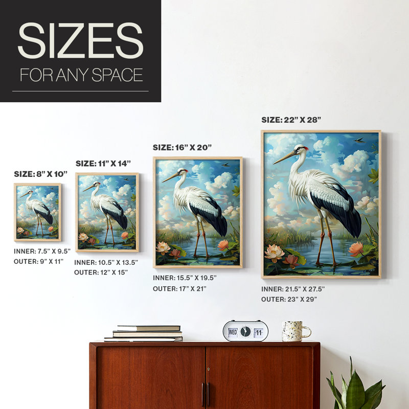 ANIMALS Series CI-Premium, reproduction encadrée prête à accrocher - aucun clou requis - aucun clou requis, Bois naturel