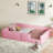 Upholstered Platform Bed With Guardrail And Charging Station
