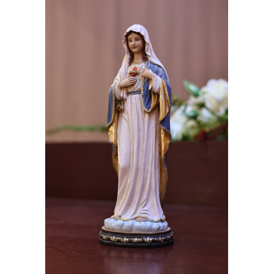 Sacred Heart Mary Statue Religious Decor