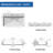Pensen 42"x18" Matte White Solid Surface Rectangular Wall Mount Bathroom Sink with Faucet Hole