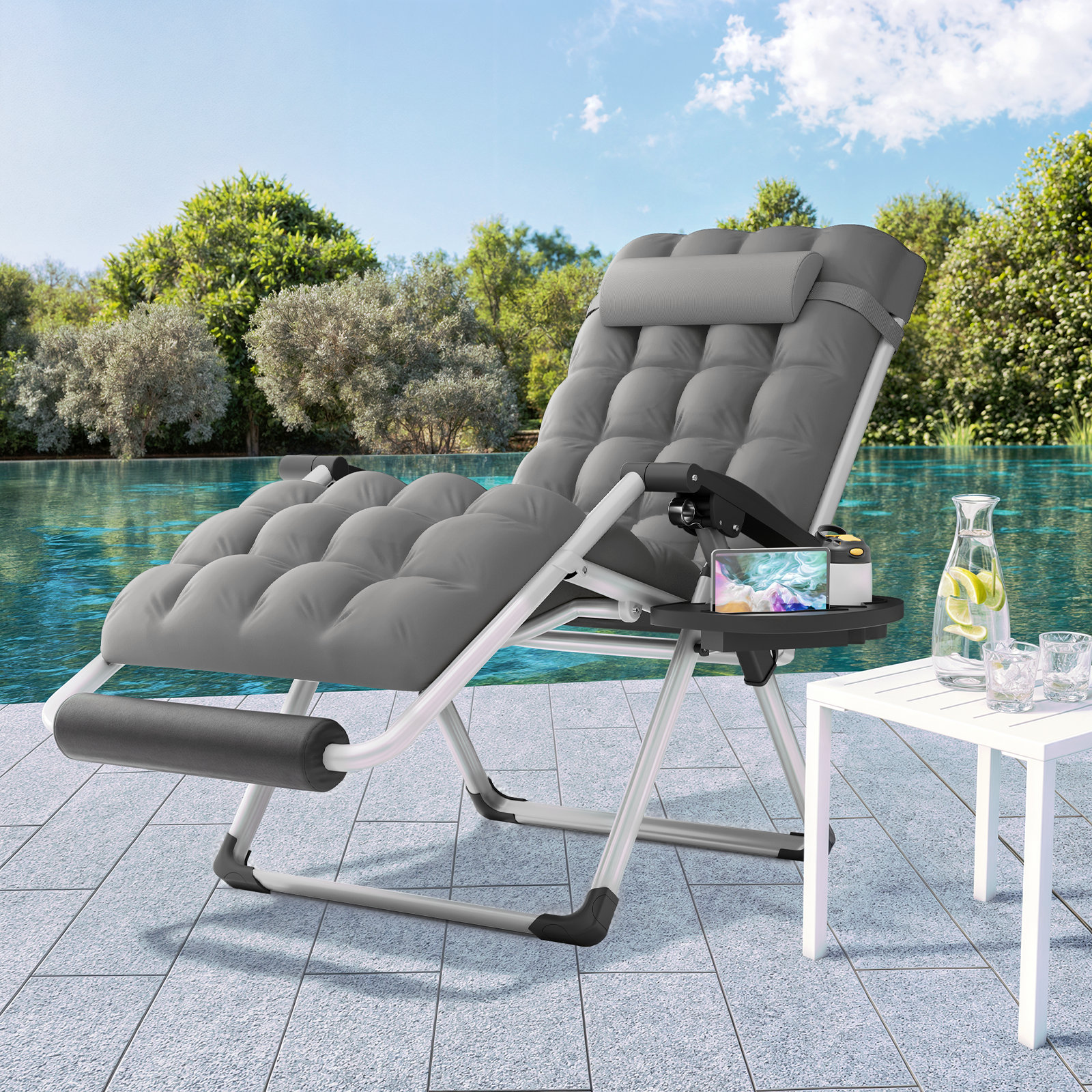 Phi Villa Outdoor Gravity Chairs Gravity Lounge Chair Padded Zero