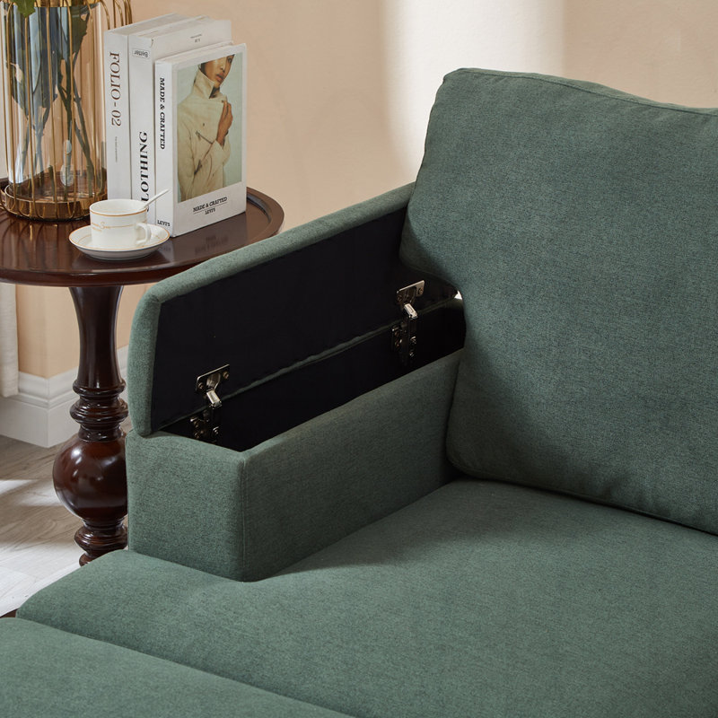 Canapé modulaire confortable avec coussin épais, Vert foncé