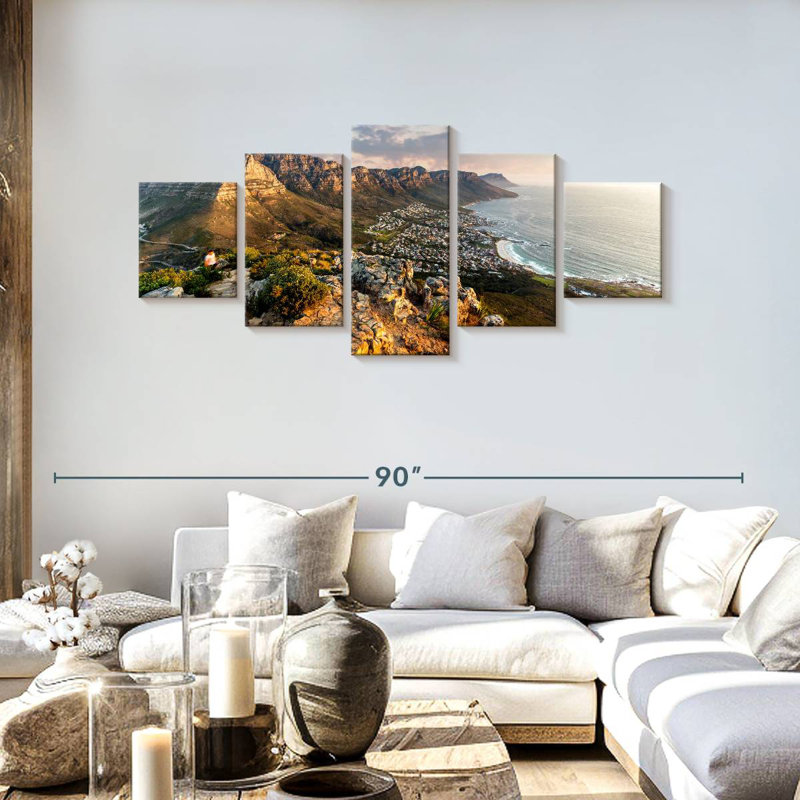 Beach By Table Mountain, 30" H x 68" W