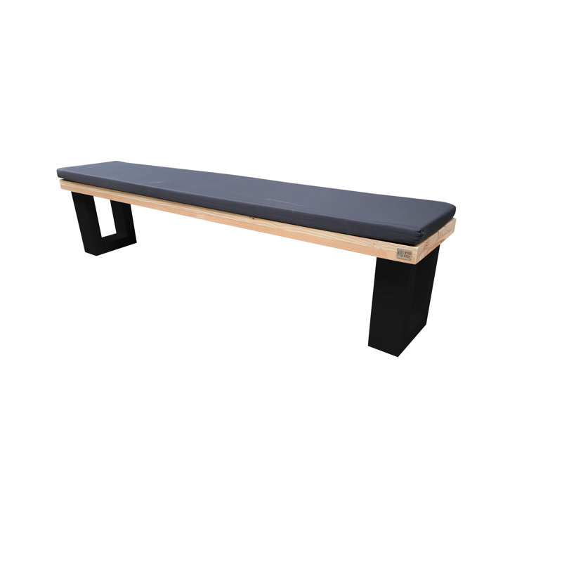 Antwun Wood Outdoor Bench, 40cm H x 170cm W x 38cm D, Grey